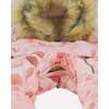 Baby Roses Print Hooded One-Piece Snowsuit For Car Seat, - Snowsuits - 6