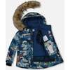 Animal & Glaciers Print Detachable Hood 2-Piece Snowsuit, Burnt Orange - Snowsuits - 4