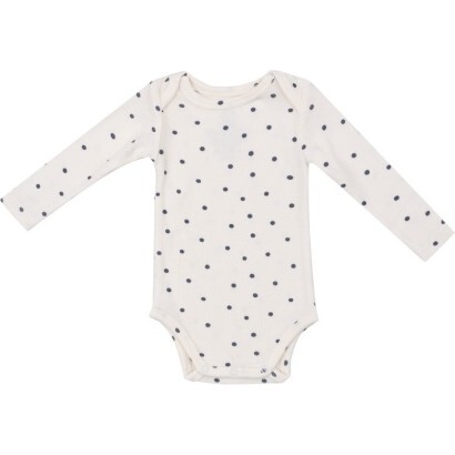 Ribbed Navy Mini Dot Bodysuit, Navy