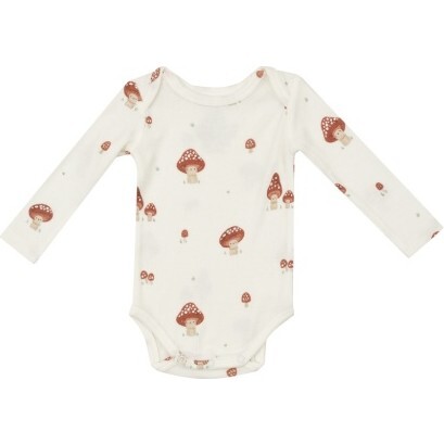 Mushrooms Bodysuit, White