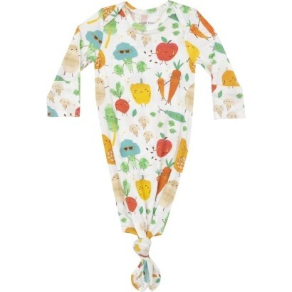 Fall Veggies Knotted Gown, Green