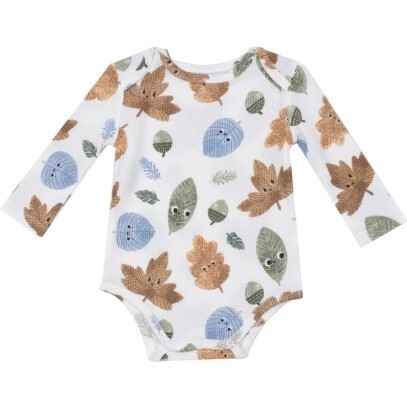 Cuddly Leaves Bodysuit, Green