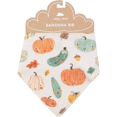 Crayon Pumpkins Bandana Bib, Orange