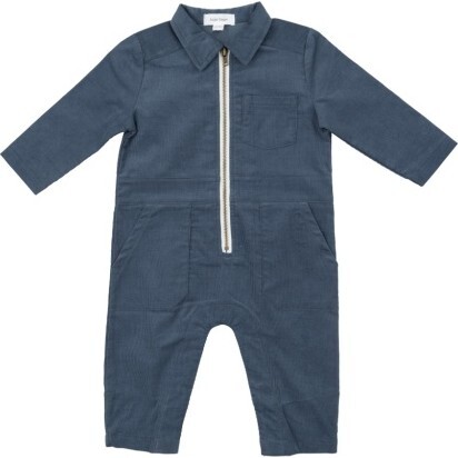 Cord Navy Retro Jumpsuit, Navy