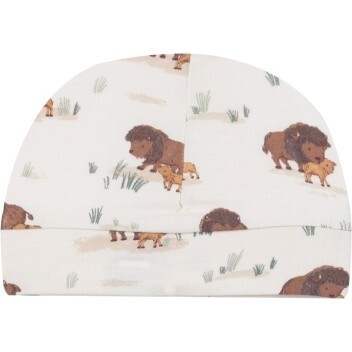 Bison Families Beanie Hat, Beige