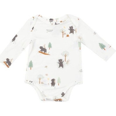 Bear And Bunny Adventure Bodysuit, White