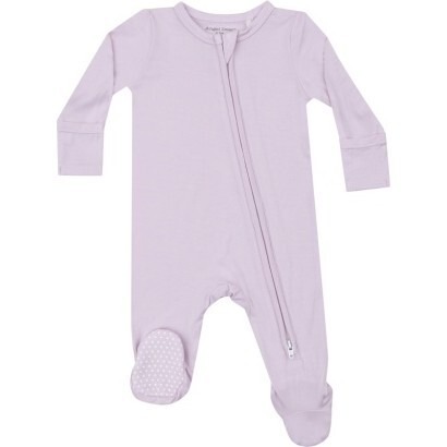 Bamboo Orchid Hush 2 Way Zipper Footie, Purple