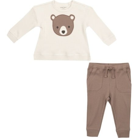 Baby Bear Applique Sweatshirt & Jogger, Brown