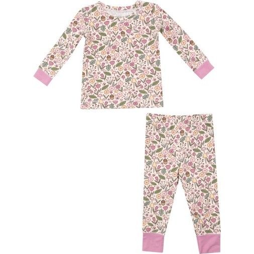 Acorn Floral L/S Loungewear Set, Pink