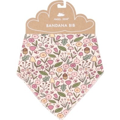 Acorn Floral Bandana Bib, Pink