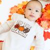 Tis The Season Pumpkin Patch Long Sleeve Romper, Natural - Shirts - 2