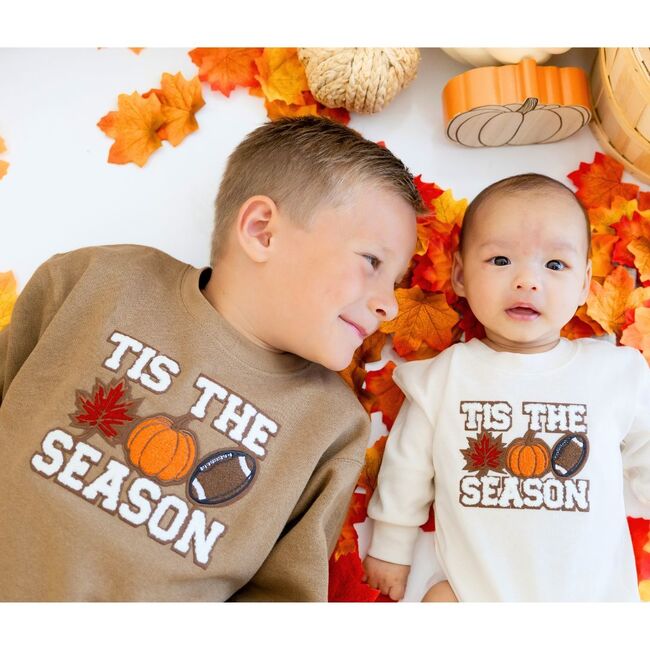 Tis The Season Pumpkin Patch Sweatshirt, Mocha - Sweatshirts - 4