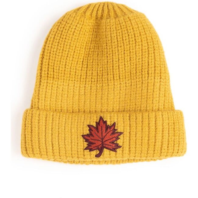 Fall Leaf Beanie, Mustard