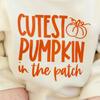 Cutest Pumpkin In The Patch Long Sleeve Romper, Natural - Shirts - 3