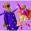 Superhero Star Leotard Cape Set, Purple Mix - Costumes - 2