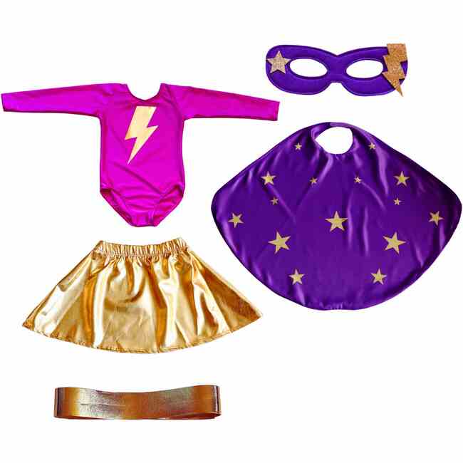 Superhero Star Costume Set, Purple Mix