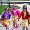 Superhero Star Leotard Cape Set, Purple Mix - Costumes - 4