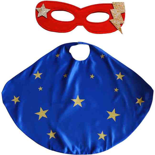 Superhero Star Costume Set, Blue - Costumes - 5