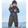 Baby Hooded One-Piece Snowsuit, Black - Snowsuits - 2