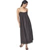 Women's Zuma Spaghetti Strap Side-Zip Ankle Length Dress, Black Vine Eyelet - Dresses - 5