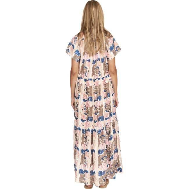 Women's Vienna Short Raglan Sleeve Tiered Maxi Dress, Reef In Shortcake - Dresses - 2