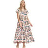 Women's Vienna Short Raglan Sleeve Tiered Maxi Dress, Reef In Shortcake - Dresses - 3