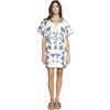 Women's Kiawah Embroidered Short Sleeve Shirt Dress, Marsh - Dresses - 1 - thumbnail