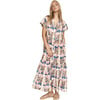 Women's Vienna Short Raglan Sleeve Tiered Maxi Dress, Reef In Shortcake - Dresses - 4