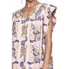 Women's Pueblo V-Neck Button Front Ankle Length Caftan, Reef In Shortcake - Dresses - 5