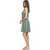 Women's Barcelona Square Neck Back Zipper A-Line Short Dress, Laurel - Dresses - 3