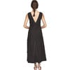 Women's Barcelona Plunge Neck Back Zipper A-Line Dress, Black - Dresses - 2