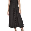 Women's Barcelona Plunge Neck Back Zipper A-Line Dress, Black - Dresses - 6