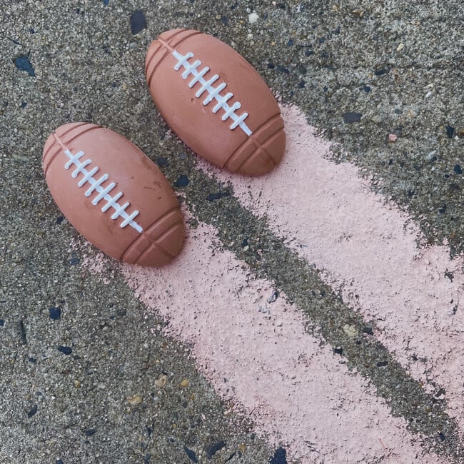 2 Footballs Handmade Sidewalk Chalk - Arts & Crafts - 2