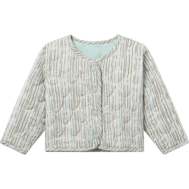 Lennox Reversible Quilt Buttoned Jacket, Savannah Stripe