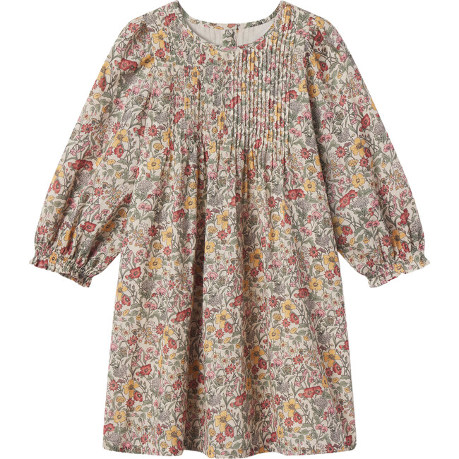 Charlotte Bishop Sleeve Pin-Tuck Dress, Meadow