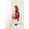 Tartan Plaid Round Collar Short Puff Sleeve Dress, Red - Dresses - 5