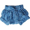 Baby Girls Claire Floral Print Bow Front Elastic Waist Bloomers, Blue - Bloomers - 1 - thumbnail