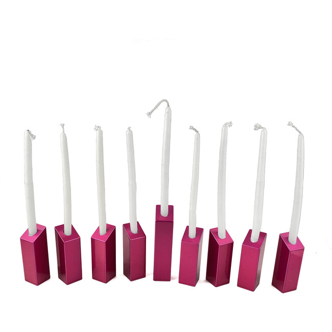 Pink Sparkle Leah Modular Hanukkah Menorah