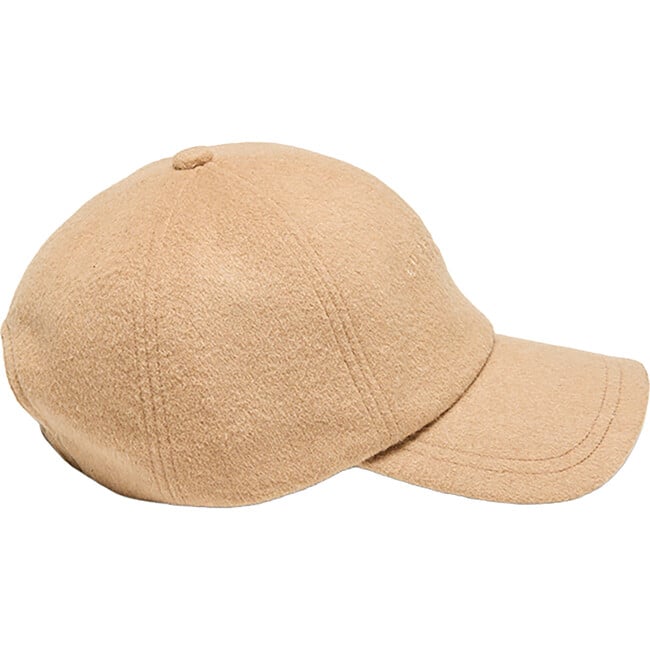 Women's Lo Embroidered Logo Baseball Cap, Camel - Hats - 2