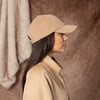 Women's Lo Embroidered Logo Baseball Cap, Camel - Hats - 5