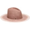 Women's Harlowe Logo Plate Gradient Wide Brim Fedora, Fawn & Ivory - Hats - 4