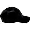 Women's Lo Embroidered Logo Sharkskin Baseball Cap, Black - Hats - 2