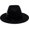 Women's Blaine Top-Dip Gradient Feather Fedora, Black & Gold - Hats - 4