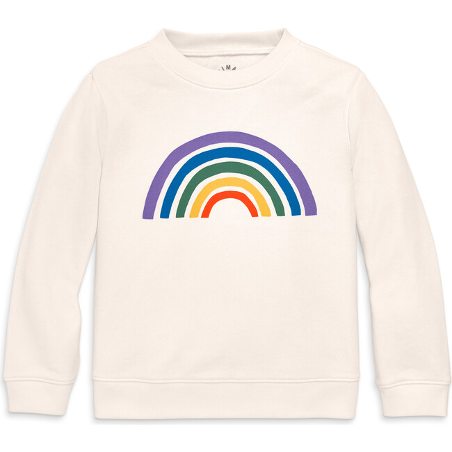 Rainbow Sweatshirt, Oat Rainbow Graphic