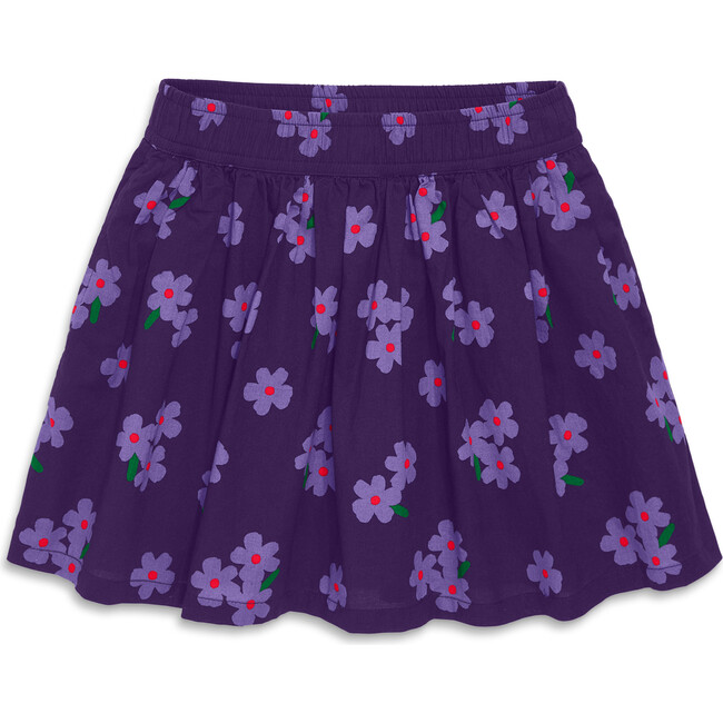 Pull-On Pocket Skirt In Violets, Grape Violets