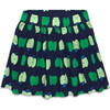 Pull-On Pocket Skirt In Apple Orchard, Navy Green Apples - Skirts - 1 - thumbnail