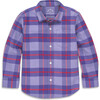 Long Sleeve Flannel Plaid Button Down, Iris Lollipop Plaid - Button Downs - 1 - thumbnail