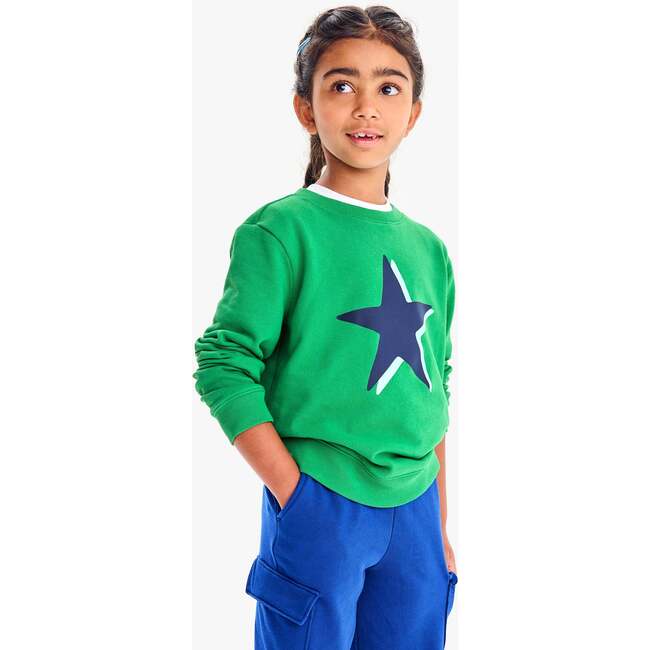 Star Sweatshirt, Apple Navy Star - Sweatshirts - 2