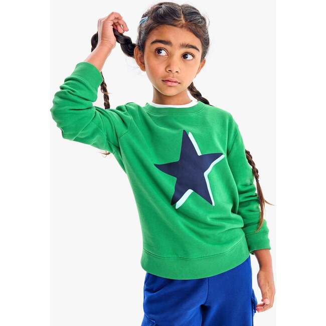 Star Sweatshirt, Apple Navy Star - Sweatshirts - 3