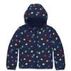 Lightweight Puffer Jacket In Rainbow Confetti Stars, Navy Confetti Stars - Jackets - 1 - thumbnail